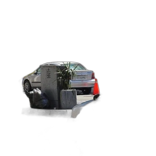 car, robot, tree, weapon transparent PNG cut-out
