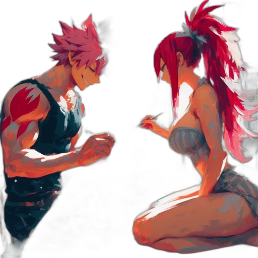 concept art, anime, watercolor, comic book art transparent PNG cut-out