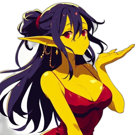 dress, dragon, anime, pixel art transparent PNG cut-out