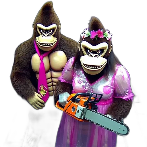 concept art, 3d render, vaporwave, two transparent PNG cut-out