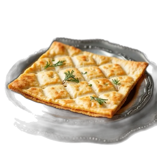 food, photorealistic, 3d render, matzah transparent PNG cut-out