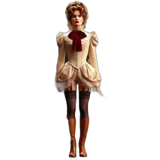 dress, jacket, staff, 3d render transparent PNG cut-out