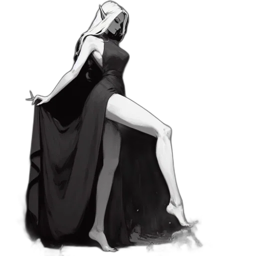 dress, creature, crown, concept art transparent PNG cut-out