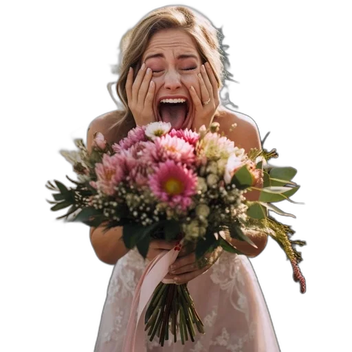 face, dress, crown, photorealistic transparent PNG cut-out