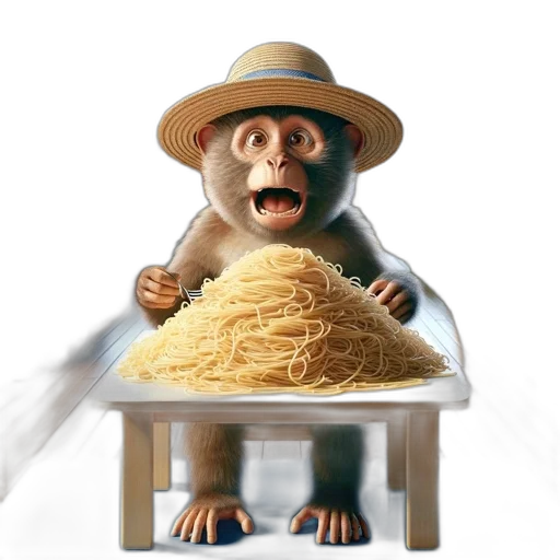food, animal, hat, 3d render transparent PNG cut-out