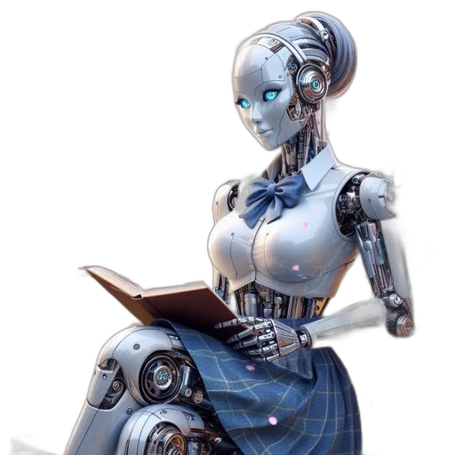 robot, dress, concept art, cyberpunk transparent PNG cut-out
