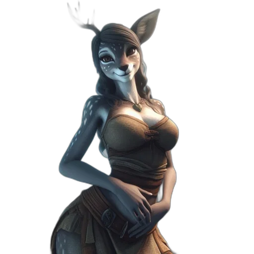 dress, mask, creature, staff transparent PNG cut-out