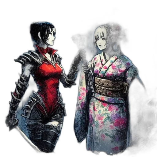 concept art, fantasy art, comic book art, anime transparent PNG cut-out