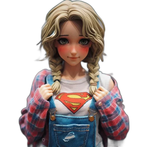 face, dress, 3d render, photorealistic transparent PNG cut-out