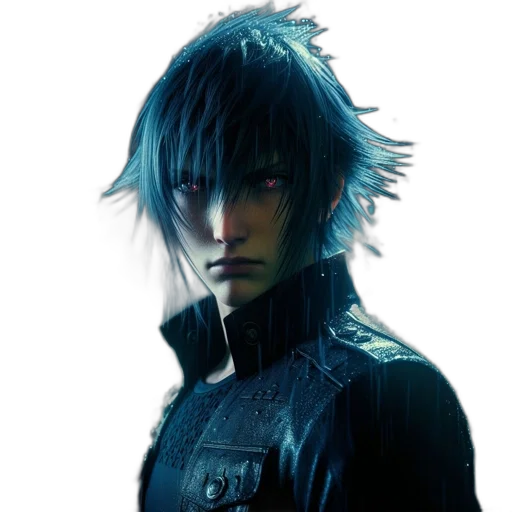jacket, face, dragon, hair transparent PNG cut-out