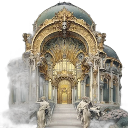 crown, building, concept art, photorealistic transparent PNG cut-out