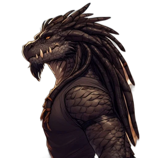 dragon, creature, animal, staff transparent PNG cut-out