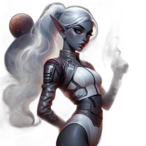 robot, staff, fantasy art, concept art transparent PNG cut-out