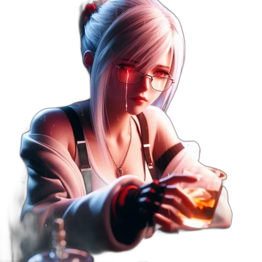staff, weapon, face, jacket transparent PNG cut-out
