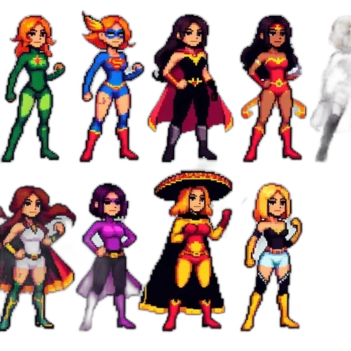 pixel art, concept art, comic book art, fantasy art transparent PNG cut-out