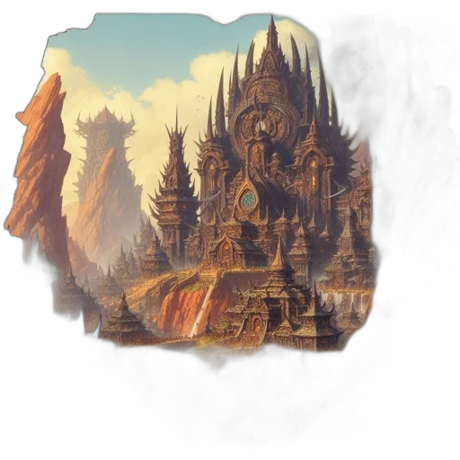 crown, dragon, staff, concept art transparent PNG cut-out