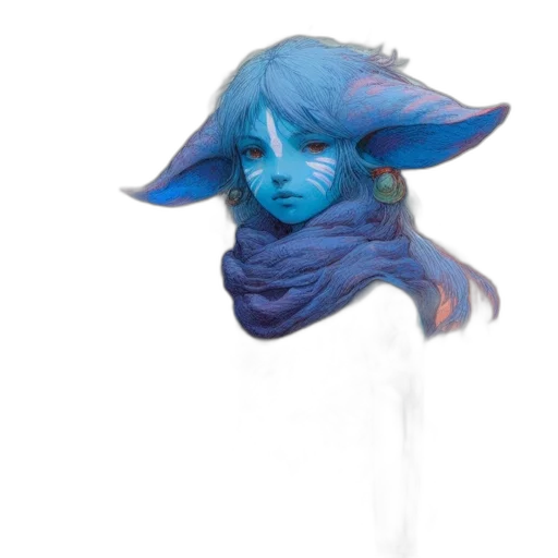 mask, hat, staff, creature transparent PNG cut-out