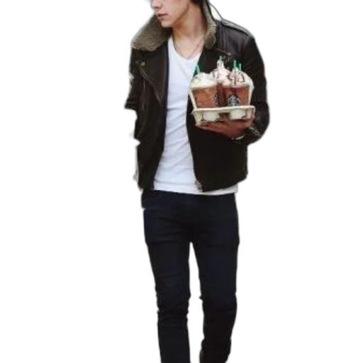 jacket, hat, food, 3d render transparent PNG cut-out