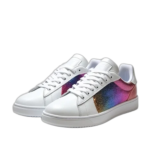 shoes, vaporwave, colorful, pair transparent PNG cut-out