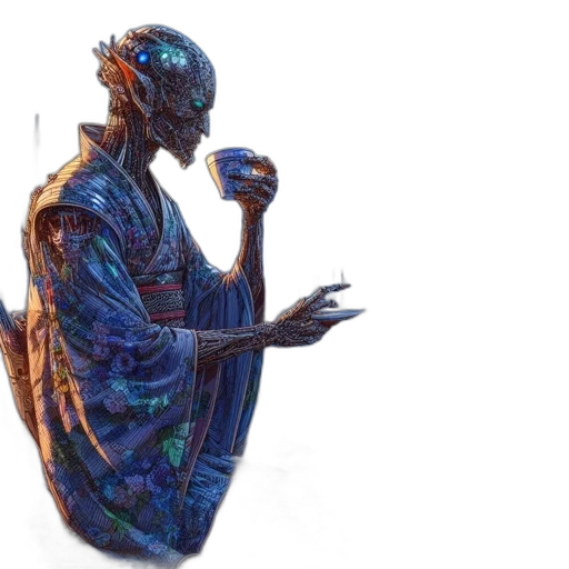 robot, jacket, dress, creature transparent PNG cut-out