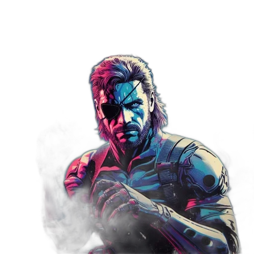 weapon, face, comic book art, concept art transparent PNG cut-out