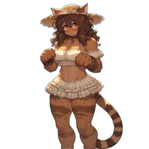 staff, hat, dress, creature transparent PNG cut-out