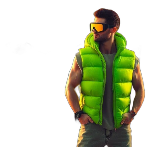 jacket, 3d render, concept art, photorealistic transparent PNG cut-out