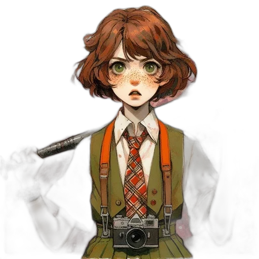 staff, weapon, face, jacket transparent PNG cut-out