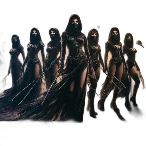 dress, mask, staff, concept art transparent PNG cut-out