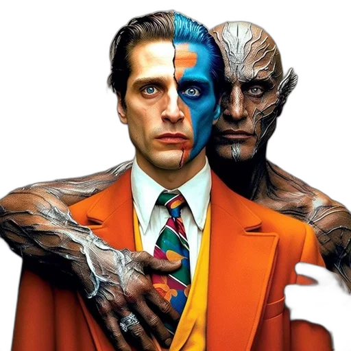 face, mask, comic book art, concept art transparent PNG cut-out