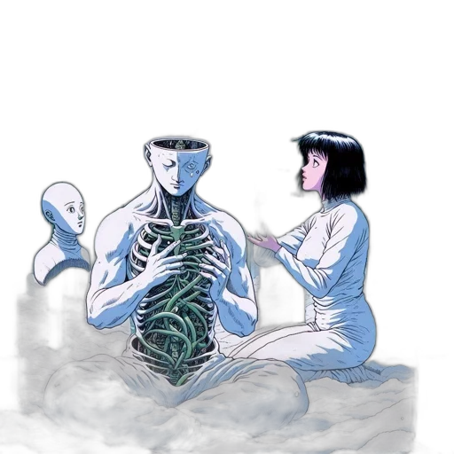 robot, creature, mask, dress transparent PNG cut-out
