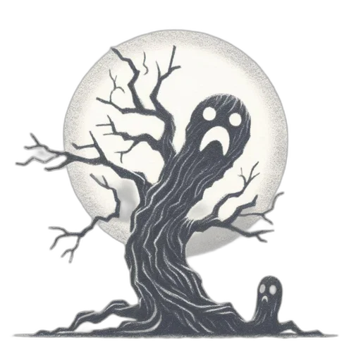 tree, staff, creature, concept art transparent PNG cut-out