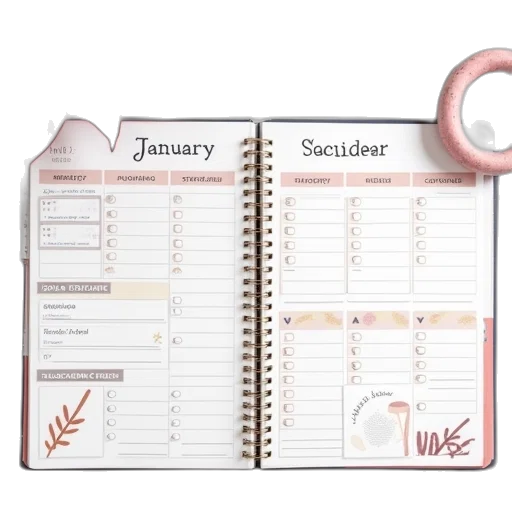 organized, planner, meal, cards transparent PNG cut-out