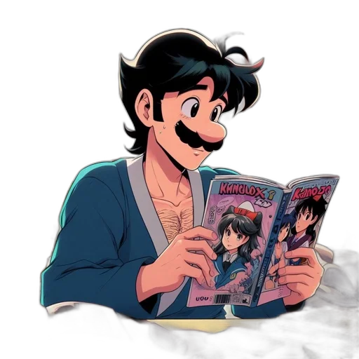comic book art, anime, cartoon, concept art transparent PNG cut-out