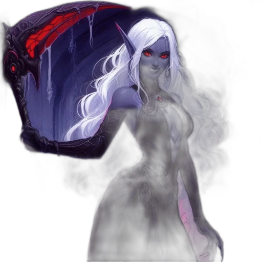 creature, dress, mask, weapon transparent PNG cut-out
