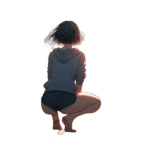 jacket, dress, hair, robot transparent PNG cut-out