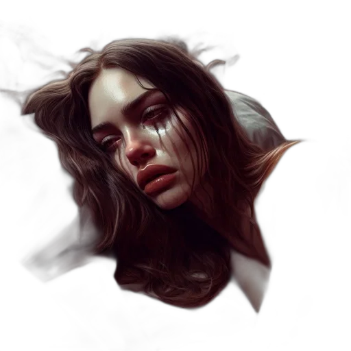 face, mask, creature, photorealistic transparent PNG cut-out