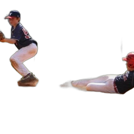 creature, baseball, player, slides transparent PNG cut-out