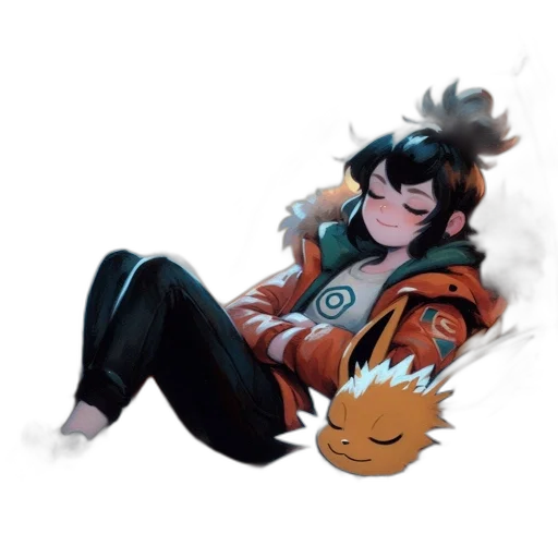 dragon, creature, jacket, mask transparent PNG cut-out