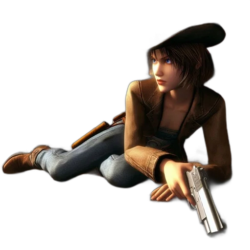 weapon, hat, staff, jacket transparent PNG cut-out