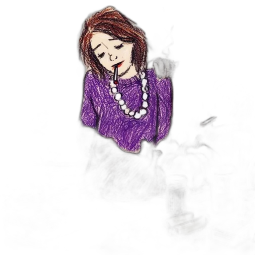 dress, jewelry, face, watercolor transparent PNG cut-out