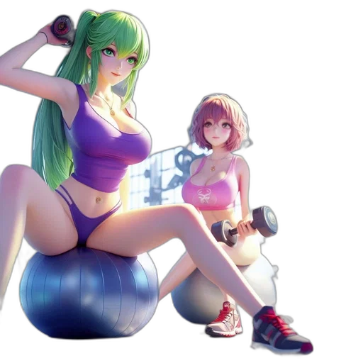 concept art, anime, 3d render, pixel art transparent PNG cut-out