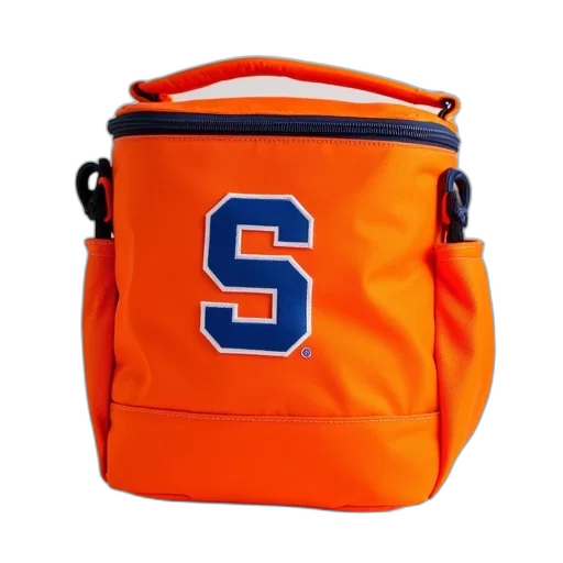 jacket, orange, cooler, bag transparent PNG cut-out