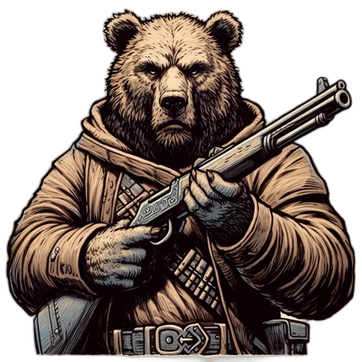 weapon, animal, comic book art, pixel art transparent PNG cut-out