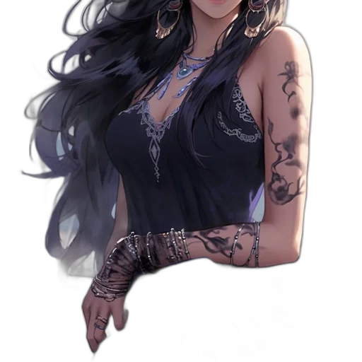 jewelry, dress, fantasy art, concept art transparent PNG cut-out