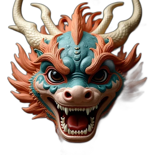 mask, dragon, face, creature transparent PNG cut-out