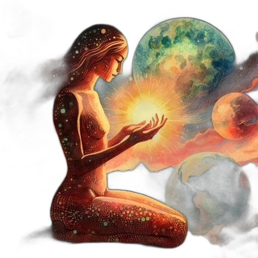 concept art, fantasy art, watercolor, outer space transparent PNG cut-out