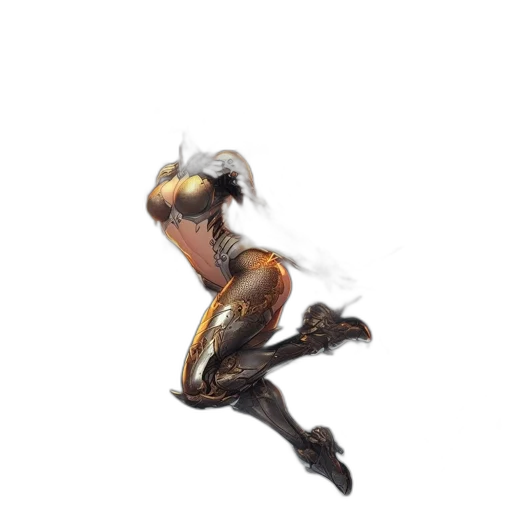 hair, creature, dragon, staff transparent PNG cut-out