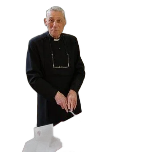 jacket, staff, umbrella, priest transparent PNG cut-out