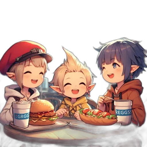 food, hat, pixel art, anime transparent PNG cut-out